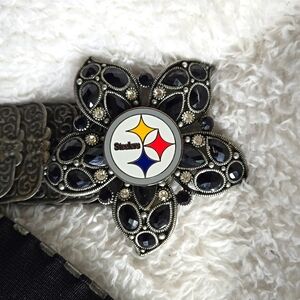 Steelers logo stretchy belt